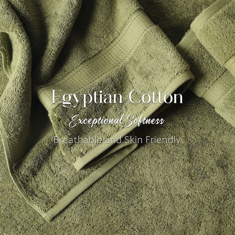 Blue Nile Mills Luxury 2-Piece Egyptian Cotton Bath Sheet Set, Thick Absorbent Oversized Bathroom Towels