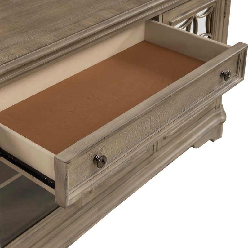 Magnolia Manor Mirrored Entertainment TV Stand - 2 Finishes