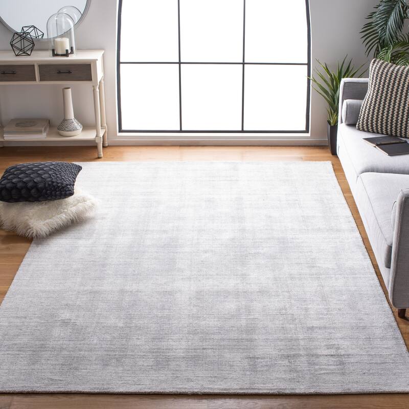 SAFAVIEH Handmade Mirage Ingrit Viscose Rug - 6' x 9' - Light Grey