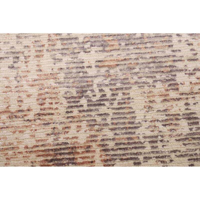 Contemporary Abstract Indian Foyer Rug Hand-Knotted Wool Carpet - 2'10"x 5'2"