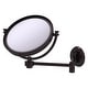 preview thumbnail 27 of 26, Allied Brass 8 Inch Wall Mounted Extending Make-Up Mirror 5X Magnification with Grooved Accent Antique Bronze