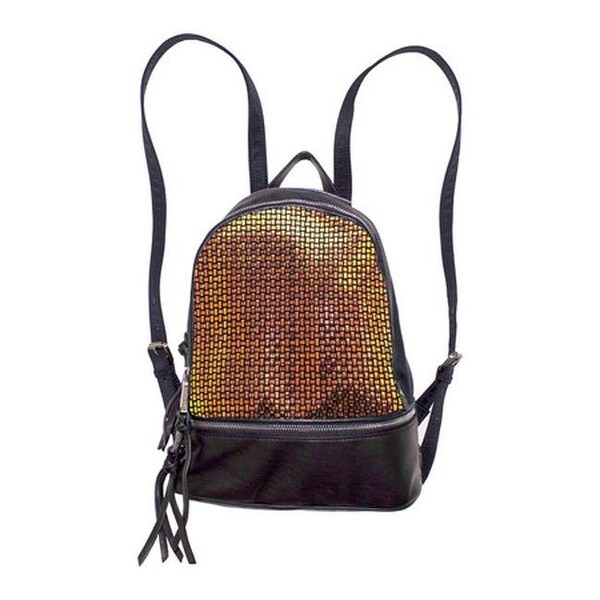 Bernie Mev Women S Bm34 Medium Backpack Black Nylon Leather Plasma Us Women S One Size Size None