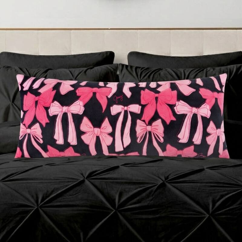 Juicy Couture 20" x 48" Plush Body Pillows - Black - 20" x 48"