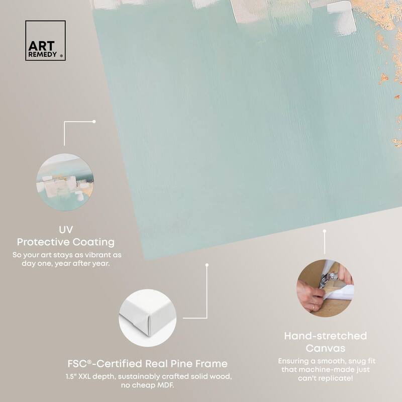 Shimmering Calm Canvas by Art Remedy, Gallery Wrapped