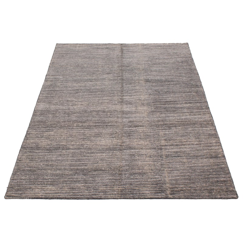 ECARPETGALLERY Hand-knotted Loreto Grey Silk Rug - 6'0 x 9'0