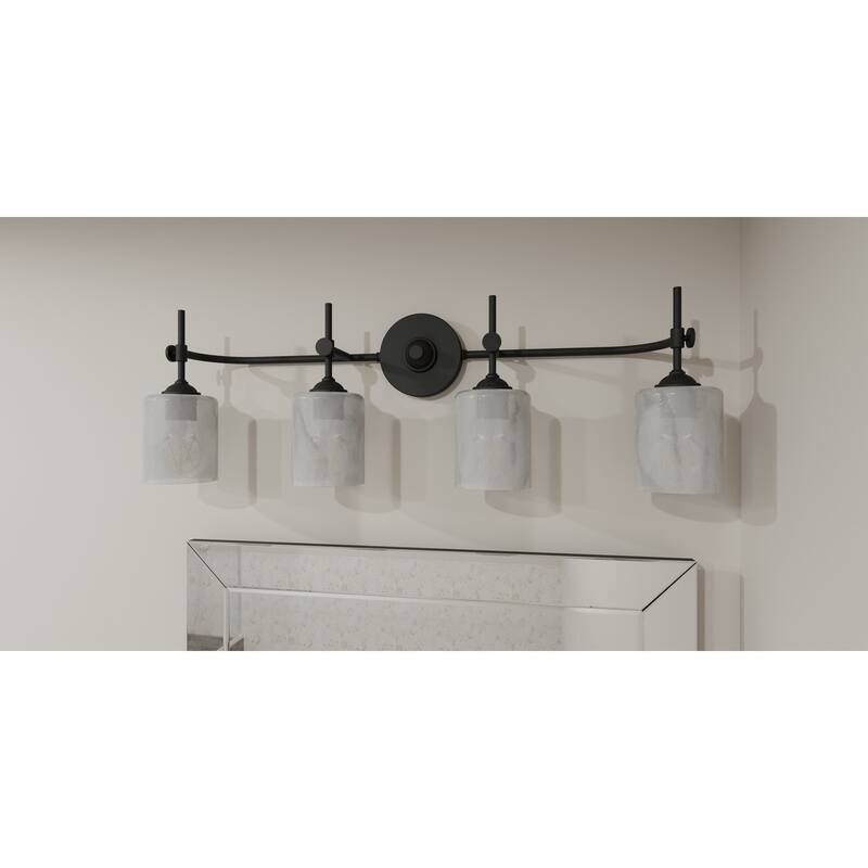 Aria 4-Light Matte Black Bath Light