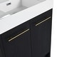 preview thumbnail 44 of 76, Plywood Freestanding Bathroom Vanity in Black Chestnut with Integrated Resin Sink