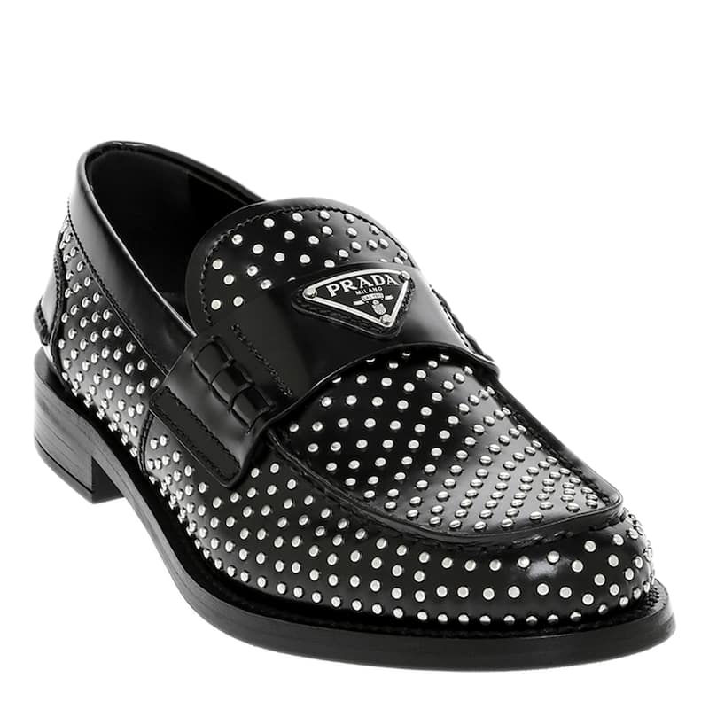 Prada Studded Loafers - 37.5 EU