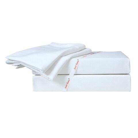 300 TC 100pct Cotton Percale Pair of 14inch Pocket King Fitted Sheets