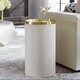 preview thumbnail 2 of 2, Uttermost Circuit Brass and White Accent Table - 14"W x 24"H x 14"D