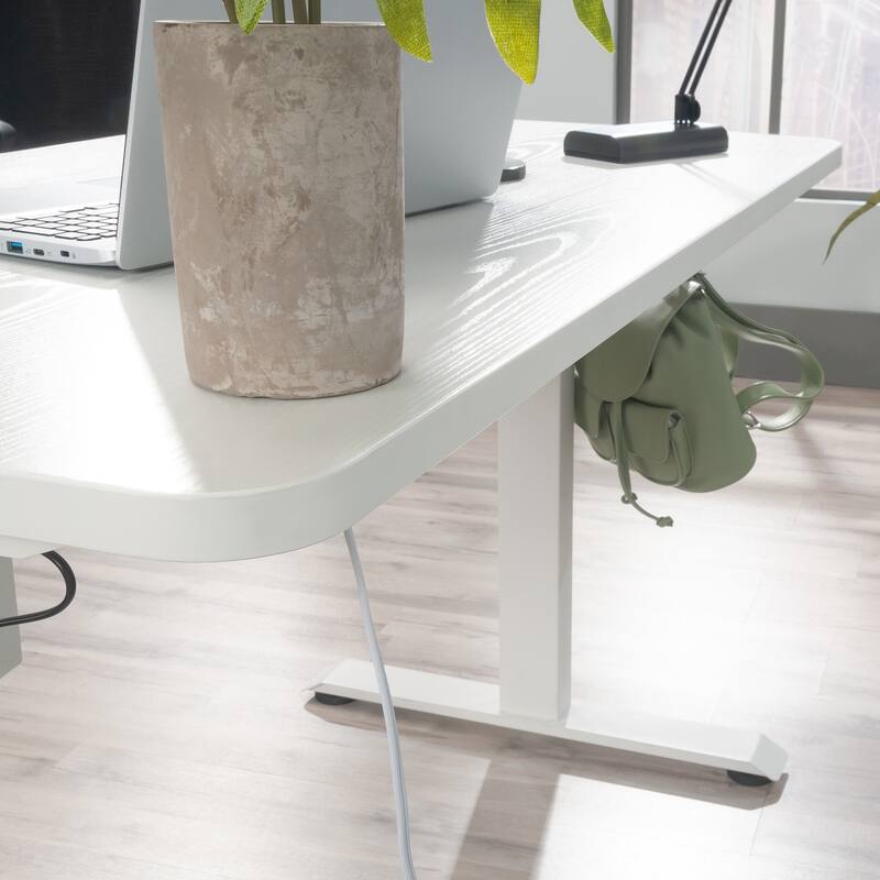 Engineered Wood Contemporary Sit/Stand Desk with Four Preset Heights