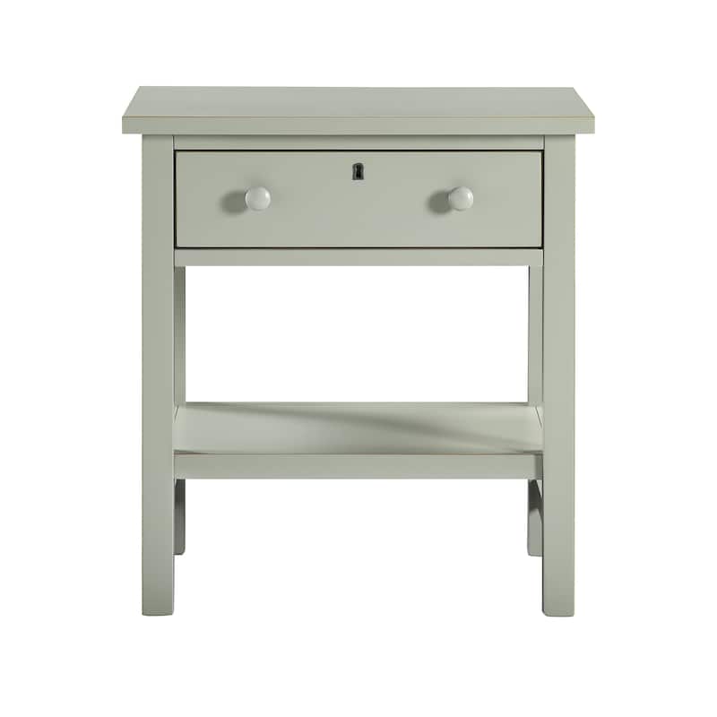 Forio 1-drawer Storage Nightstand by Greyson Living - Antique Gray