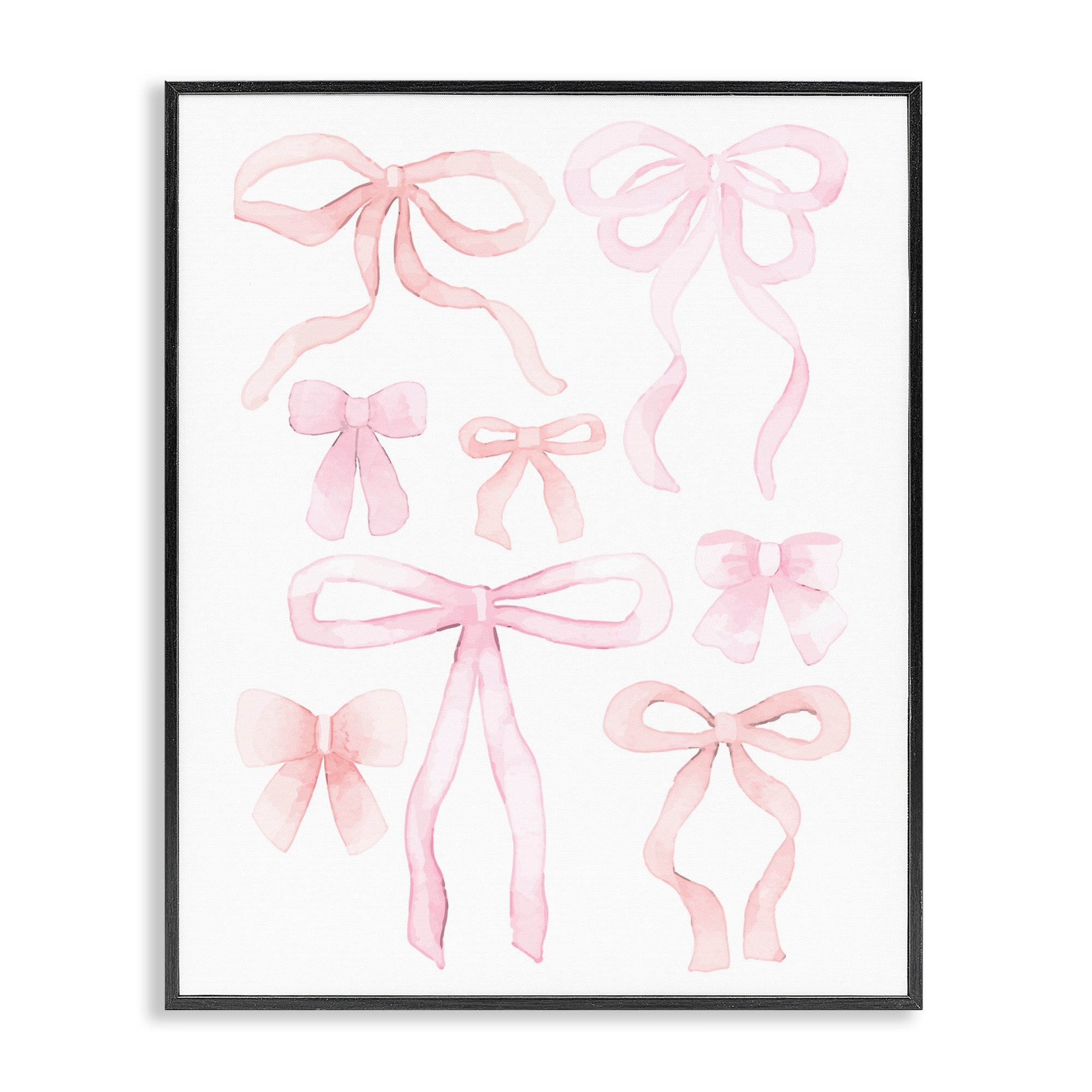 Stupell Feminine Chic Bows Framed Giclee Art Design By Kim Allen