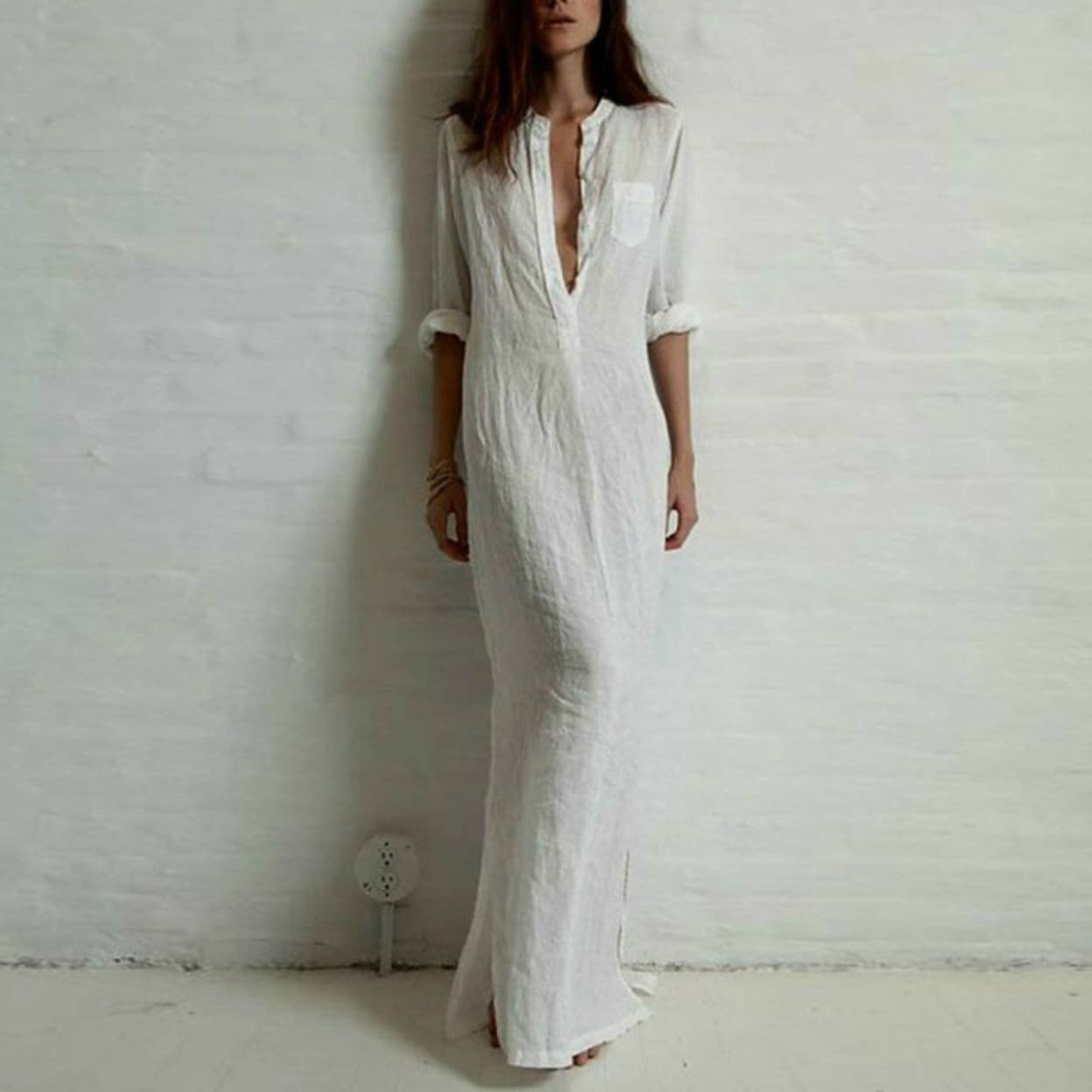 Casual White Linen Dress Hot Sale, UP TO 63% OFF | www.aramanatural.es