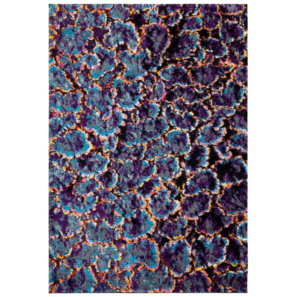 SAFAVIEH Fiesta Shag Leanca Abstract Rug