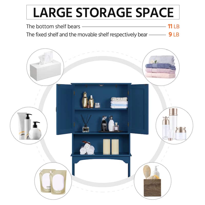 Yaheetech Bathroom Space Saving Organizer Over-the -Toilet with Adjustable Shelf for Bathroom