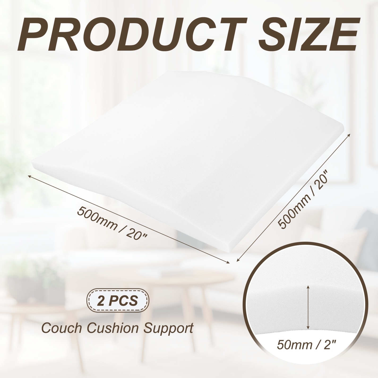 Couch Cushion Support, Trapezoid Sofa Support Board for Sagging Cushion Seats, Foam Furniture Seat Sagging Replacement