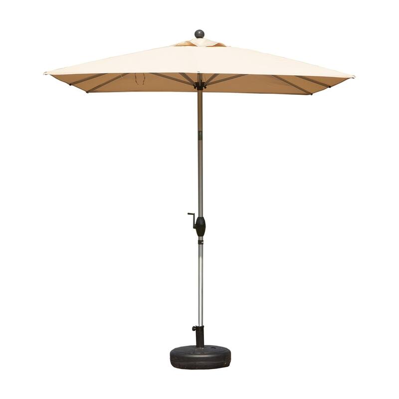 Rectangle Patio Umbrella with Crank Lift and Tilt Function 