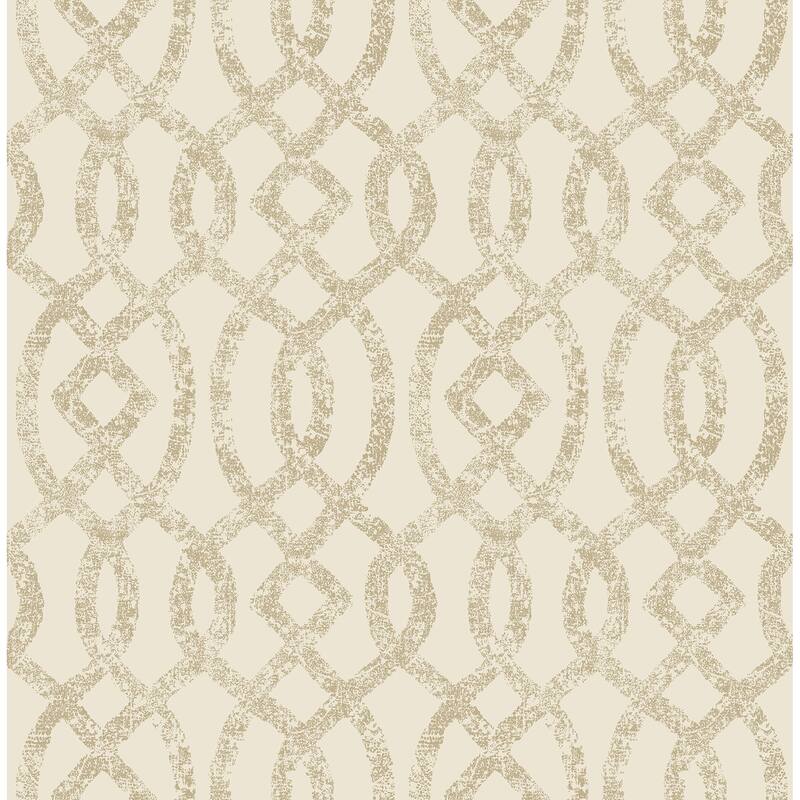 A-Street Prints Ethereal Bronze Trellis Wallpaper
