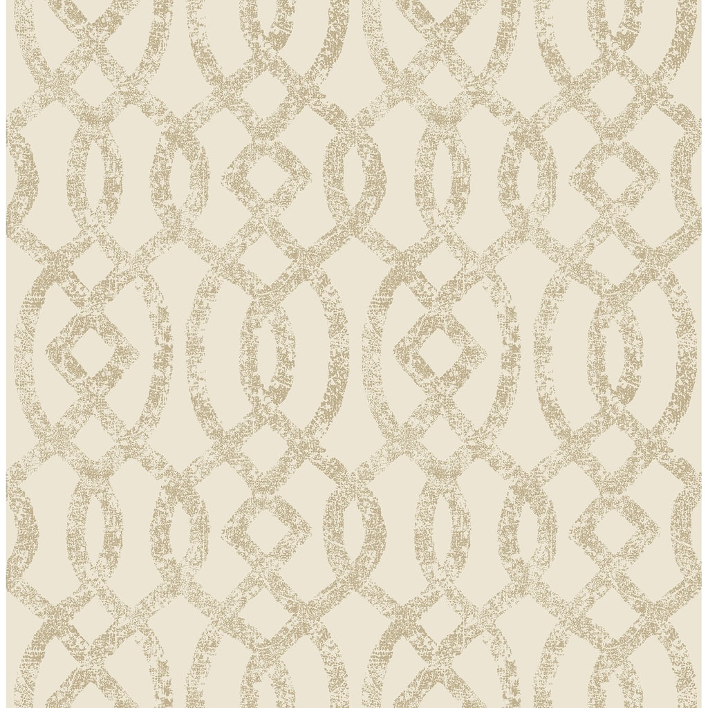 A-Street Prints Ethereal Bronze Trellis Wallpaper