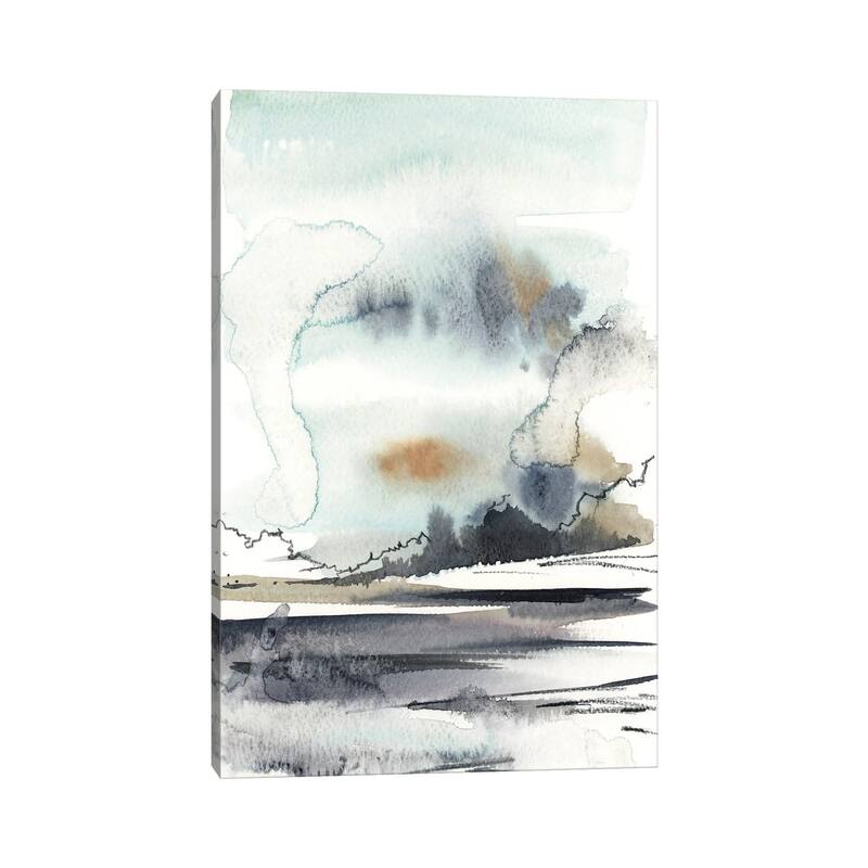 iCanvas "Abstract Landscape In Grey And Light Blue" by Sophie Rodionov Canvas Print