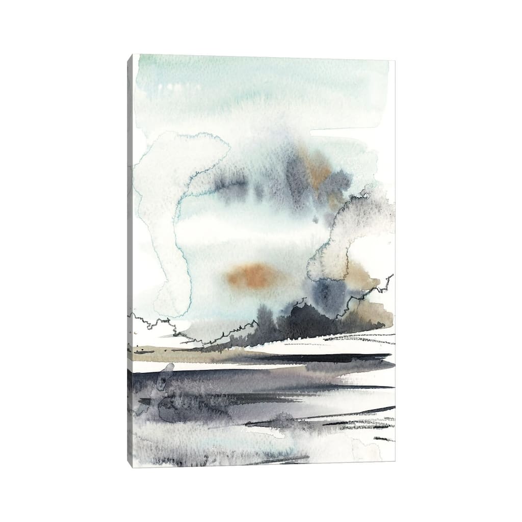 iCanvas "Abstract Landscape In Grey And Light Blue" by Sophie Rodionov Canvas Print
