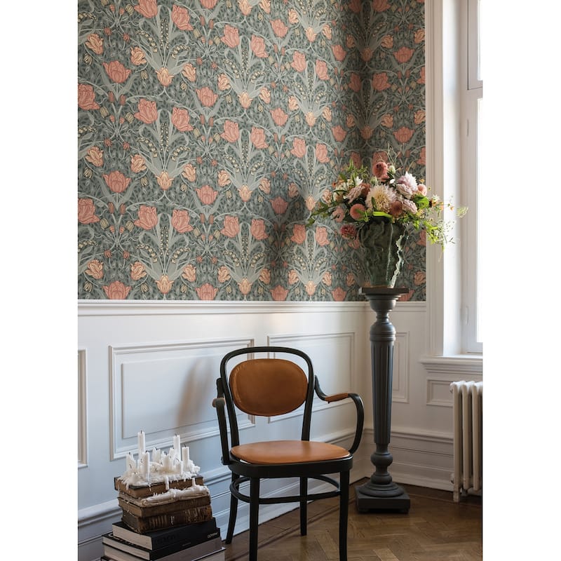 A-Street Prints Fillippa Sage Tulip Wallpaper