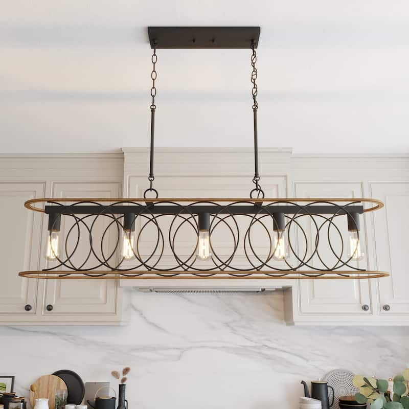 Acroma 5 - Light Kitchen Island Square / Rectangle Chandelier