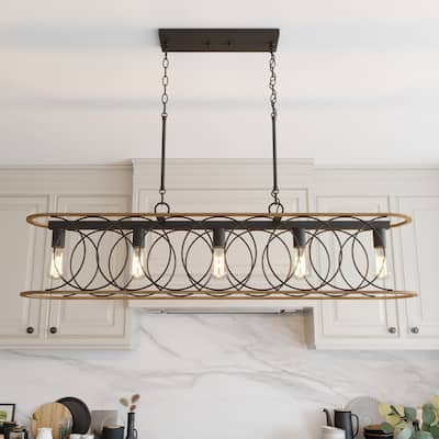 Acroma 5 - Light Kitchen Island Square / Rectangle Chandelier