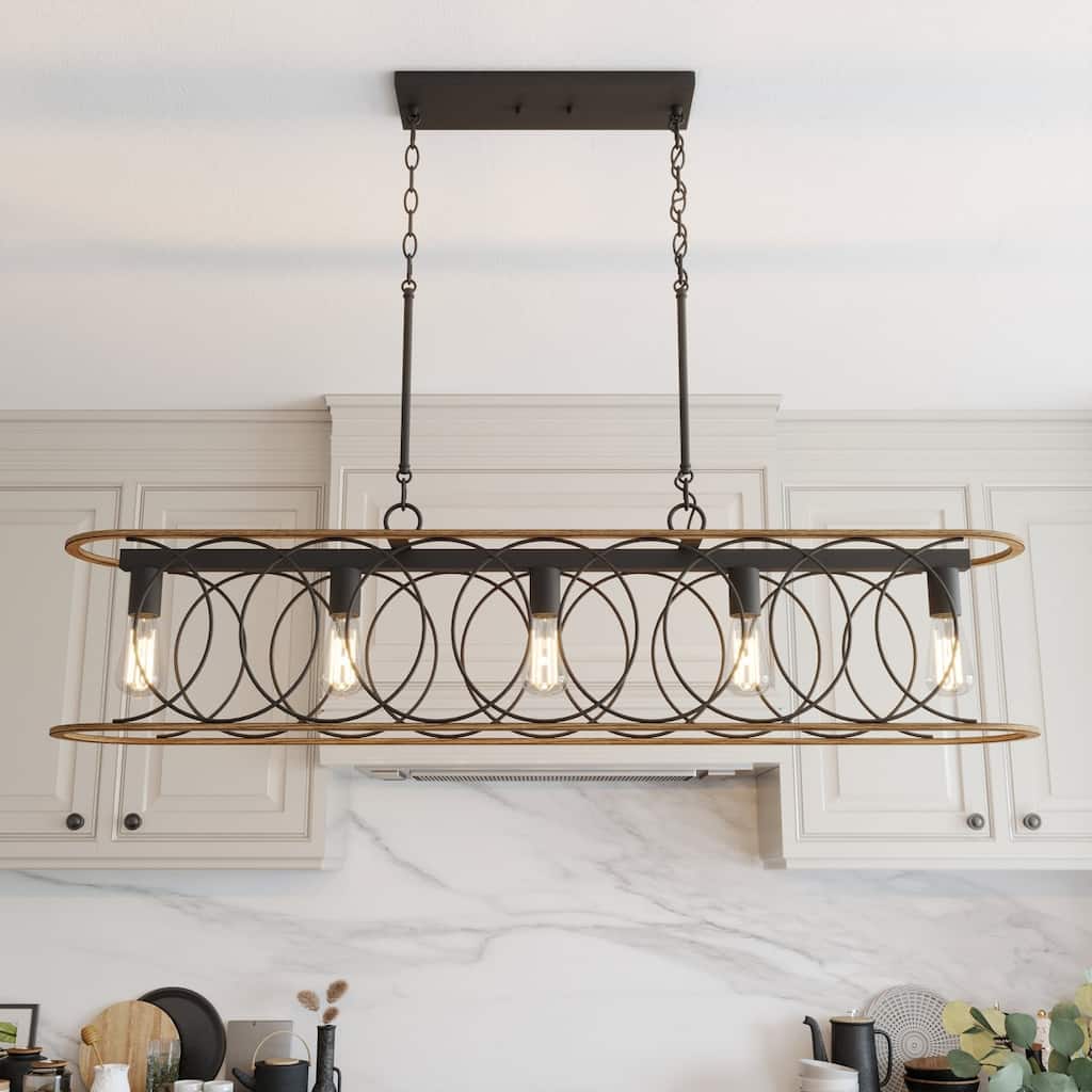 Acroma 5 - Light Kitchen Island Square / Rectangle Chandelier