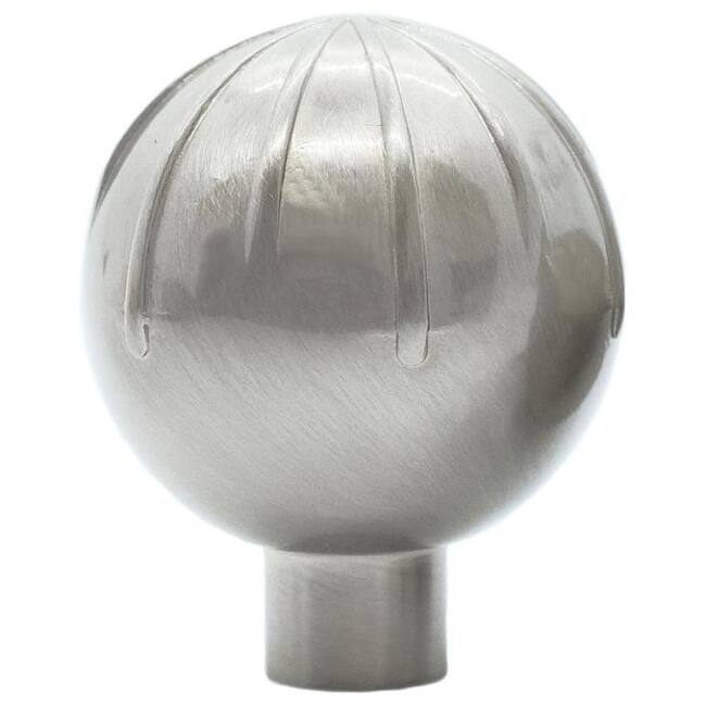 Hapny Home SU13 Sunburst 1-3/8" Round Solid Metal Luxury Designer - Satin Nickel