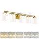 preview thumbnail 1 of 14, 5 Light Vanity Light, Bathroom Light, 30W 5CCT - 5-Light Brushed Gold