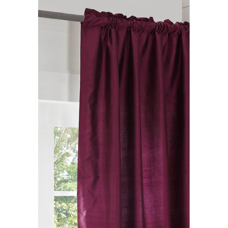 Dupioni Silk Rod Pocket 96-inch Curtain Panel - 42 x 96
