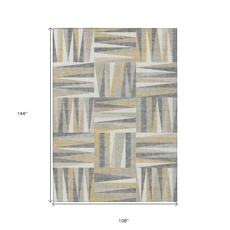 HomeRoots Geometric Transitional Rectangle Outdoor Rug