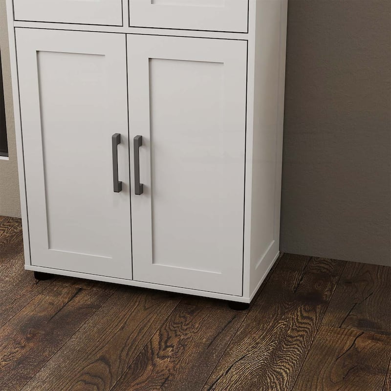 Farmhouse-Inspired Versatile Double-Door Storage Cabinet