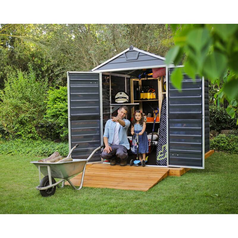 Skylight 6 ft. Midnight Grey Garden Outdoor Storage Shed