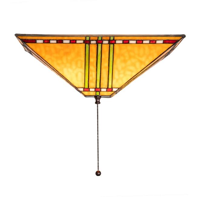 Meyda Tiffany 254214 Prairie Corn 3 Light 24" Wide Semi-Flush Ceiling