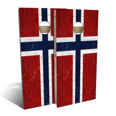 Norway Flag Outdoor Cornhole Board Set