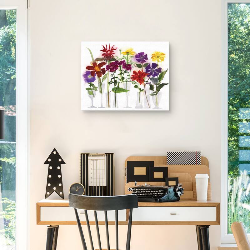 Rainy Day Flowers by Maret Hensick Canvas Art Print
