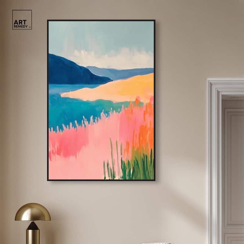 Meadow Meets the Sea Canvas by Art Remedy