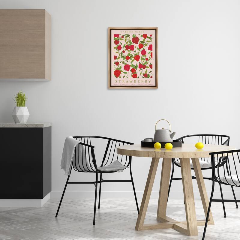 Stupell Strawberry Gallery Print Framed Floater Canvas Wall Art Design By Kamdon Kreations