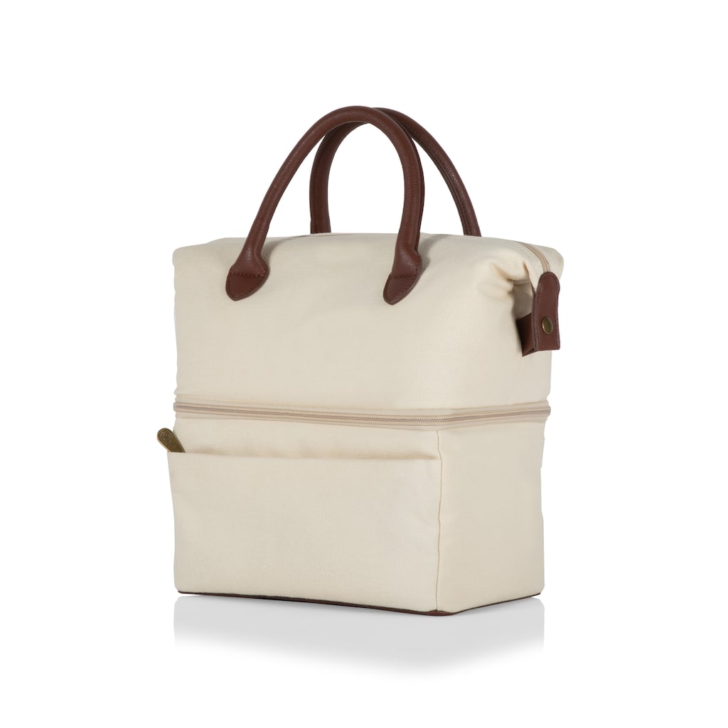 Oniva Urban Lunch Bag Cooler, (Beige with Brown Accents) - White