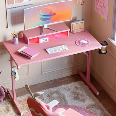 Small Gaming Desk with Monitor Stand