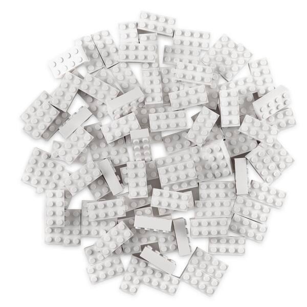 slide 2 of 6, Strictly Briks Classic Bricks Kit, White, 96 Pieces, Compatible with Major Brick Brands Multi