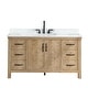 preview thumbnail 47 of 82, Javier Bath Vanity with Composite Stone Top without Mirror 60in. - Antique Brown