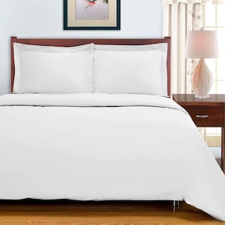 Superior 700 Thread Count Solid 3 Piece 100-percent Egyptian Cotton Duvet Cover Set