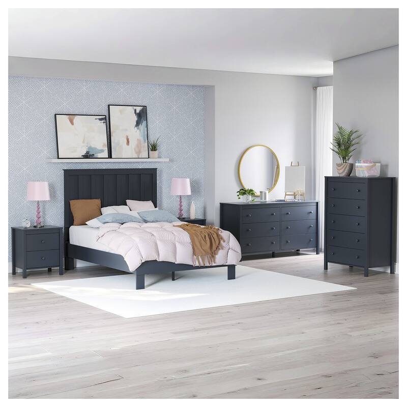 Signature Design by Ashley Simmenfort Dark Blue Platform Bed