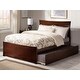preview thumbnail 5 of 62, AFI Metro Platform Bed with Matching Footboard & Trundle Walnut - Full