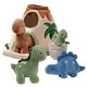 preview thumbnail 1 of 7, Lambs & Ivy Dino-Might Plush Dinosaur Volcano Interactive Soft Toy Play Set