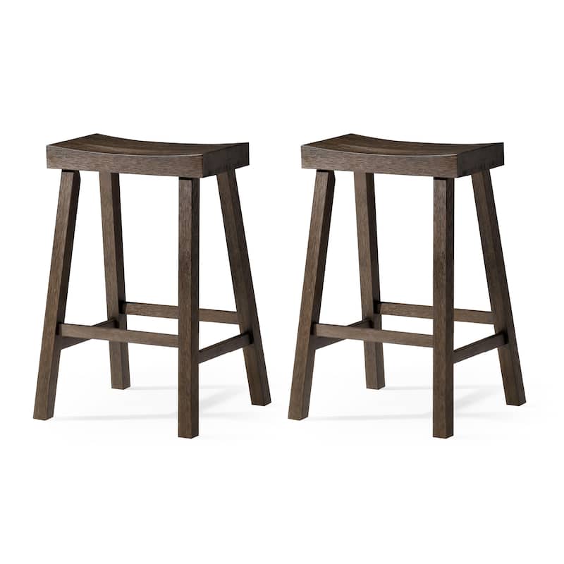 Maven Lane 27" Vincent Counter Height Kitchen Stool - N/A - Set of 2 - Antiqued Brown
